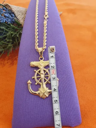 Colgante Cruz Marinera Oro 18kl