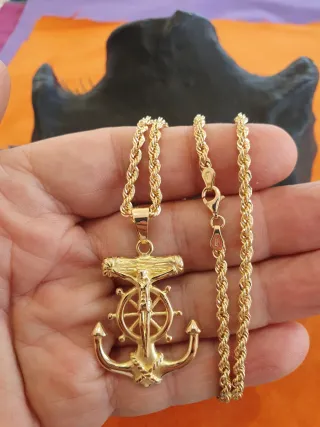 Colgante Cruz Marinera Oro 18kl