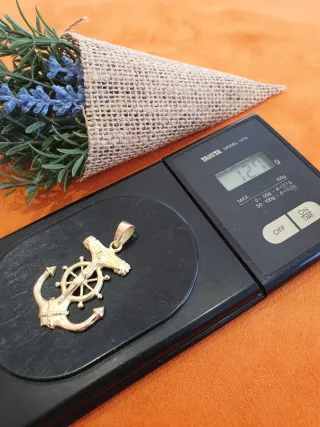 Colgante Cruz Marinera Oro 18kl