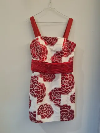 Vestido fiesta 2 piezas floral.