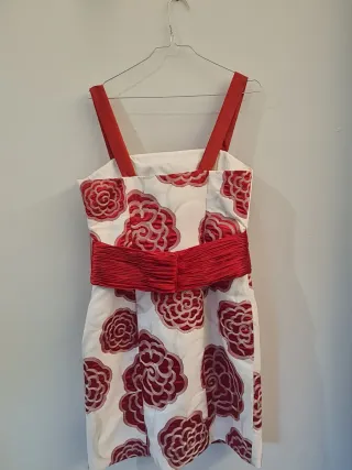 Vestido fiesta 2 piezas floral.