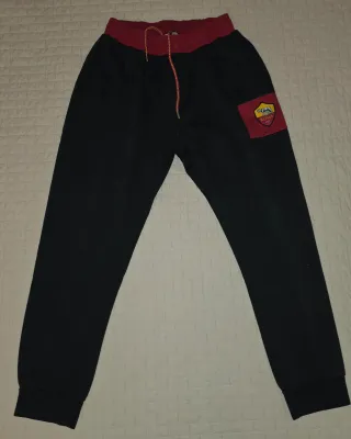 Tuta AS Roma nera con stemma