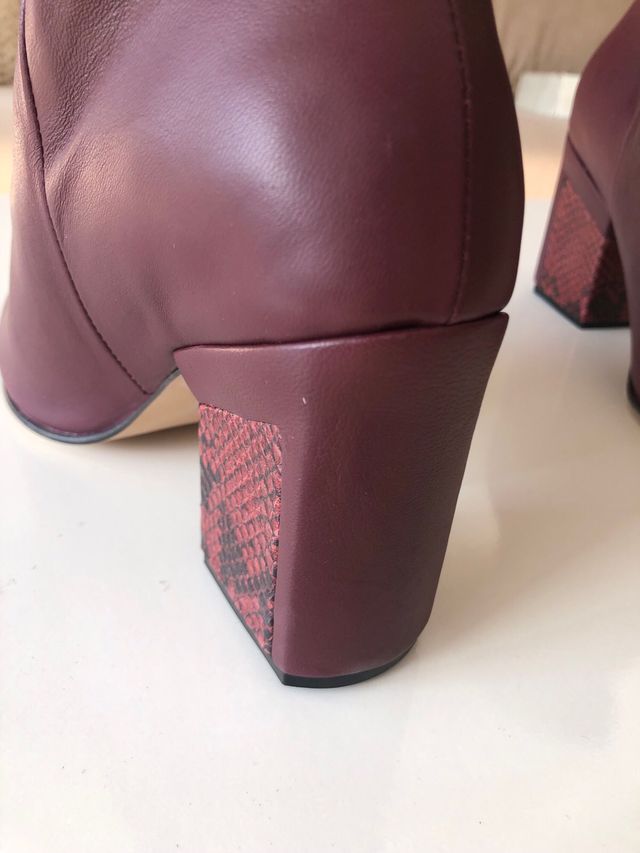 Botas Roberto Torreta Mujer Tacon Piel Morado