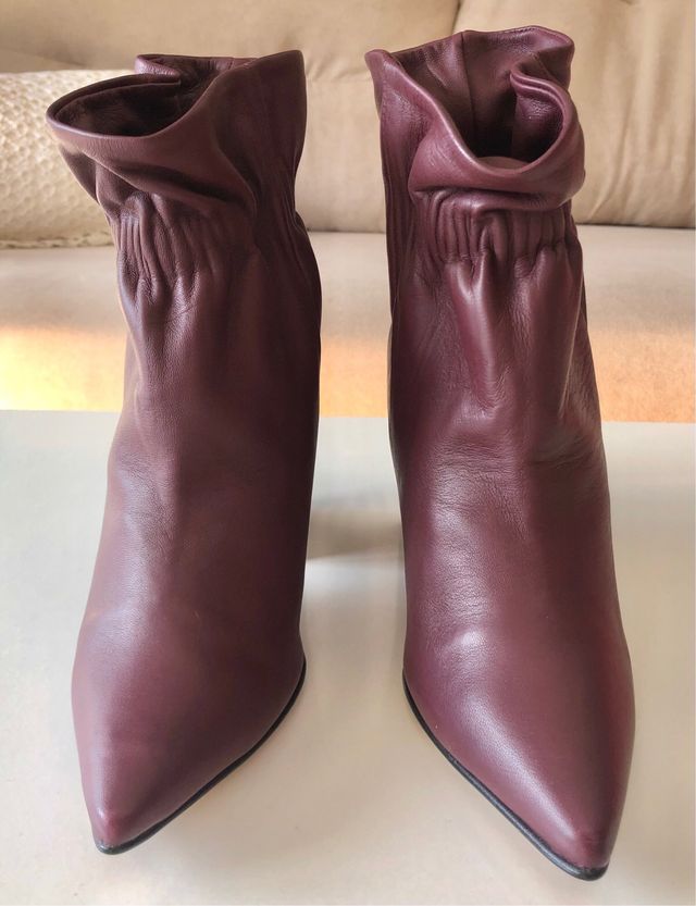 Botas Roberto Torreta Mujer Tacon Piel Morado
