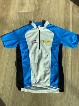 Maillot Ciclismo Talla S Azul y Blanco