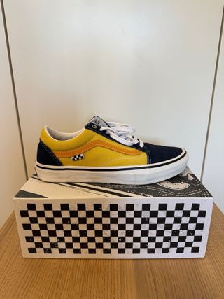 Zapatillas Vans Old Skool Skate Azul Amarillo