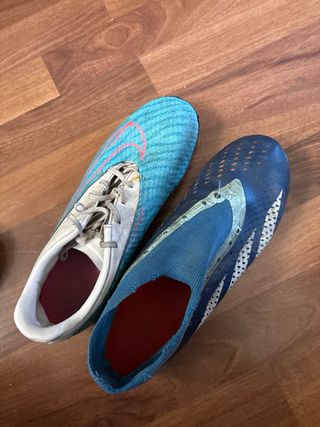 Botas de fútbol Nike y Adidas predator