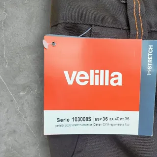 Pantalón de Trabajo Velilla Talla 36 Gris Naranja