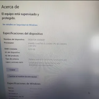 Portátil HP Core i5 8GB RAM 500GB W10 SIM