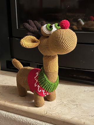 Renna Rudolf fatta a mano cm30