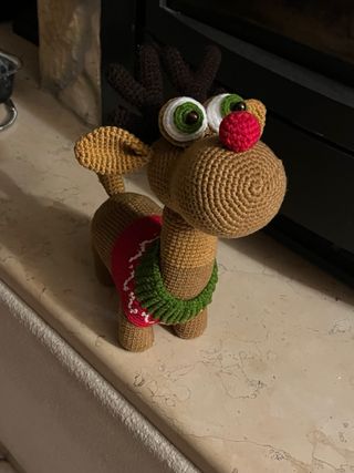 Renna Rudolf fatta a mano cm30