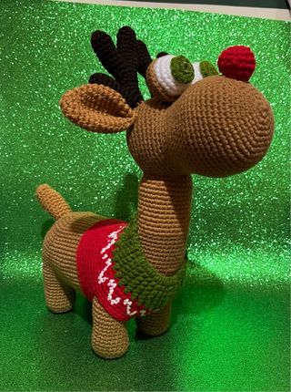 Renna Rudolf fatta a mano cm30