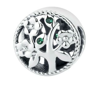 Charm Árbol de la Vida Pandora Verde Plata