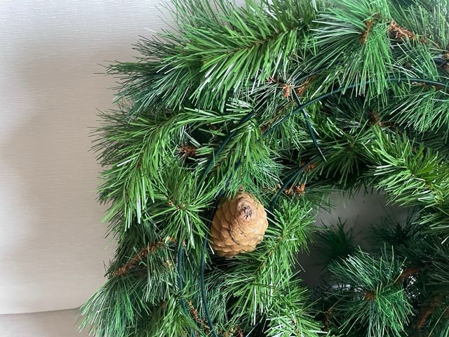 Corona de Navidad con piña