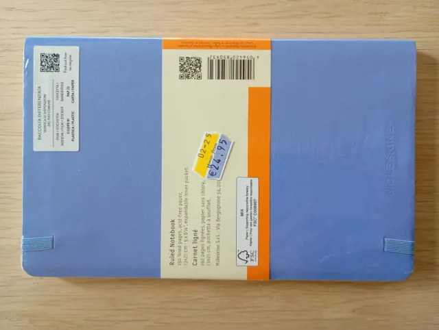 Moleskine Classic Tapa Blanda Azul sin estrenar