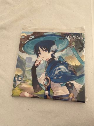 Muñeco y cuadro anime