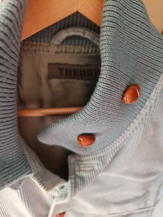 Chaqueta pana celeste hombre Talla S