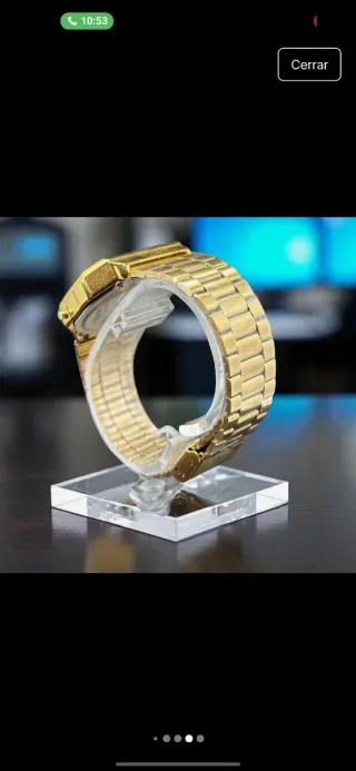 Reloj Casio Dorado Resistente al Agua