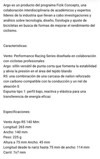 Sillín de bicicleta