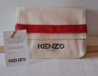 Pochette Kenzo Parfums beige e rossa