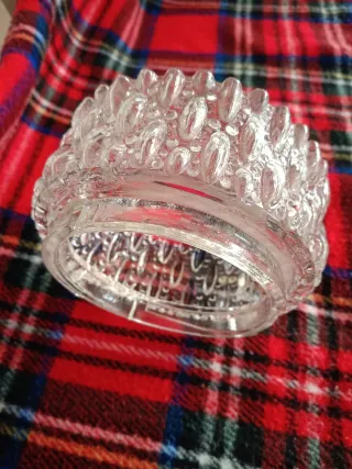 Plafón Luz Techo Antiguo Cristal Transparente.