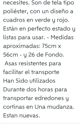 Bolsas de rafia para almacenamiento/mudanza