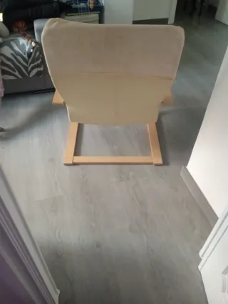 Silla hamaca tela y madera