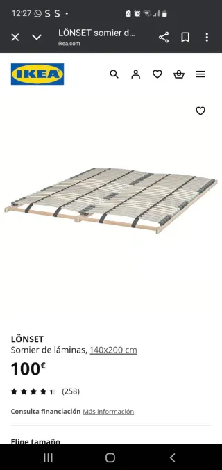 Estructura Cama IKEA MALM 140x200