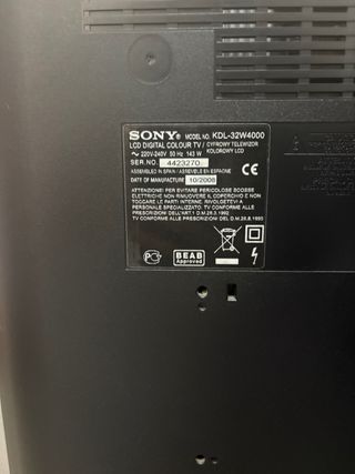 Televisor Sony Bravia 32 Negro