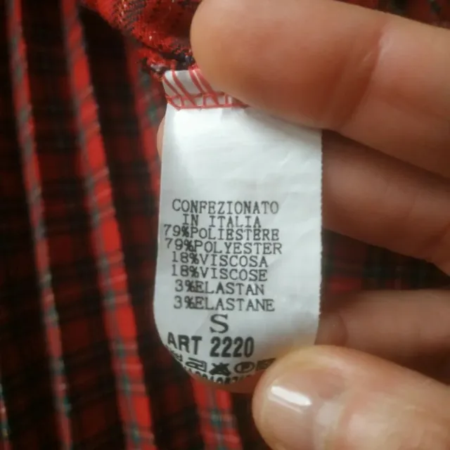 Gonna a pieghe quadri rossa