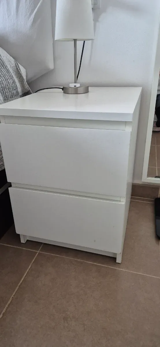 2 Comodini Notte MALM IKEA Bianchi 2 Cassetti