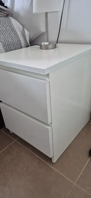2 Comodini Notte MALM IKEA Bianchi 2 Cassetti