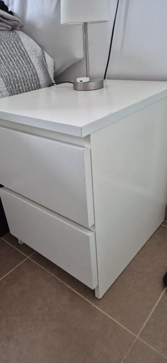 2 Comodini Notte MALM IKEA Bianchi 2 Cassetti