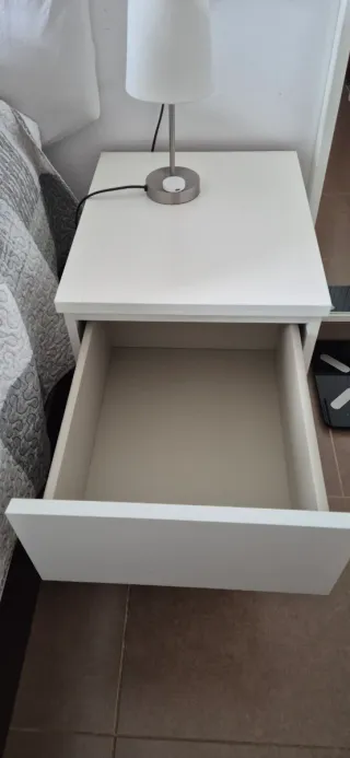 2 Comodini Notte MALM IKEA Bianchi 2 Cassetti