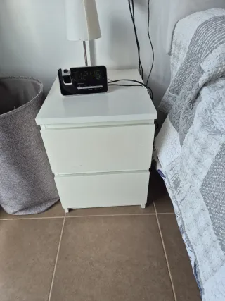 2 Comodini Notte MALM IKEA Bianchi 2 Cassetti