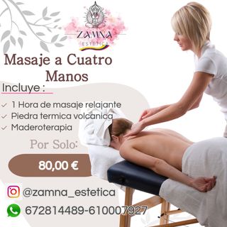 Masaje Relajante Hindú o 4 manos Cuerpo Completo