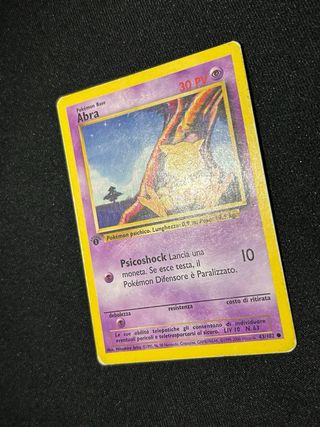 Carta Pokémon Set Base Abra 1ª edizione