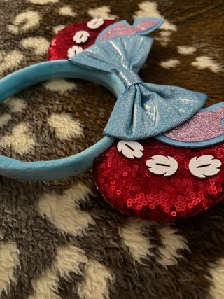 Diadema Orejas Stitch Azul y Rojo