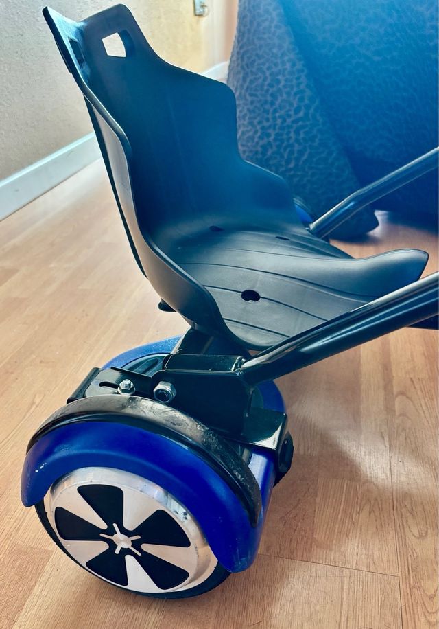 Hoverboard Azul con Silla Kart