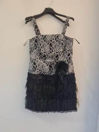 Conjunto Vestido fiesta Negro con Chaqueta