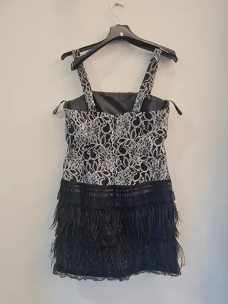 Conjunto Vestido fiesta Negro con Chaqueta