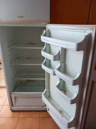 Frigorífico blanco con congelador