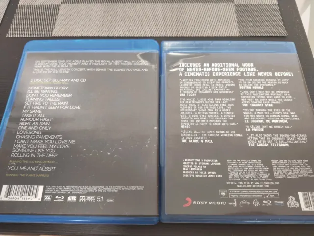 2 Blu-ray: Adele y Celine Dion