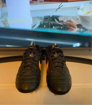 Botas Fútbol Nike Tiempo SG Pro ACC Negras/Amarill