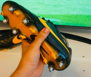 Botas Fútbol Nike Tiempo SG Pro ACC Negras/Amarill