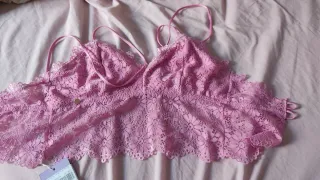 Bralette Black Limba Rosa Encaje talla M Nuevo