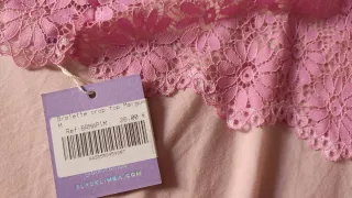 Bralette Black Limba Rosa Encaje talla M Nuevo