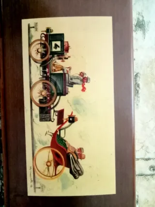 Scatola portacarte con disegno auto d'epoca