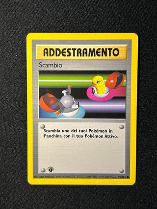 Carta Pokémon ADDESTRAMENTO Scambio 1ª edizione