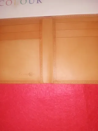 Tarjetero y Billetero Piel Living & Coo Beige